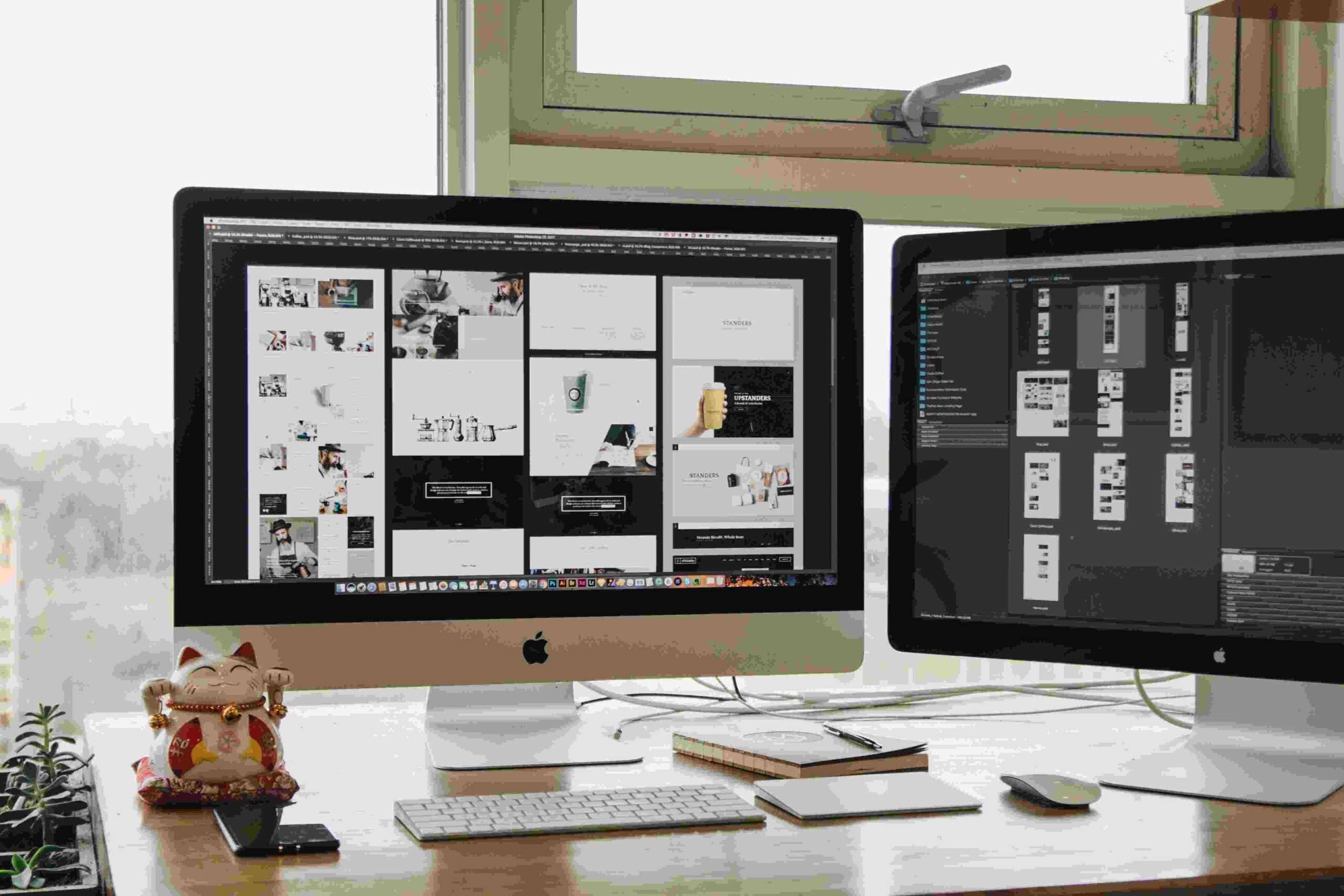 IT website ui ux design on desktop screen